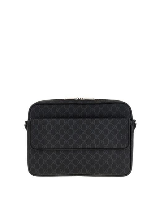 Gucci Black Gg Crossbody Bag for men