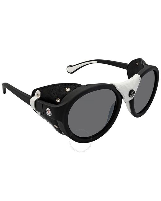 Moncler Gray Smoke Mirror Round Sunglasses Ml0046 02c 52