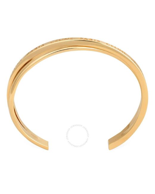 Céline Metallic Paris Double Thin Cuff