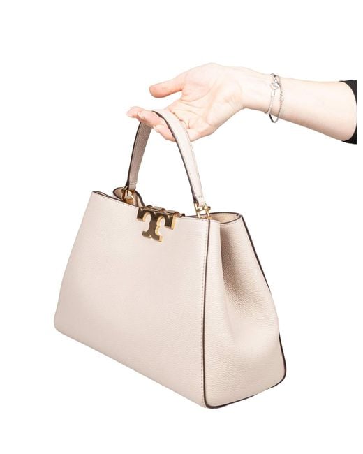 Tory Burch Natural Eleanor Satchel Leather Bag