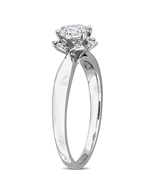 Created Forever Metallic 1/2Ct Tw Lab-Grown Diamond Floral Ring for men