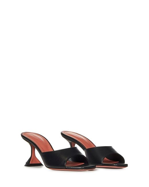AMINA MUADDI Black Lupita 70 Heel Slippers