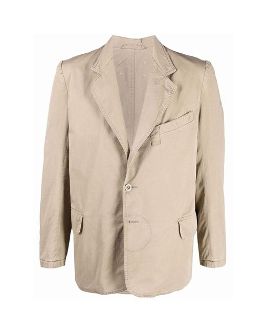 Maison Margiela Natural Putty Single Breasted Blazer for men