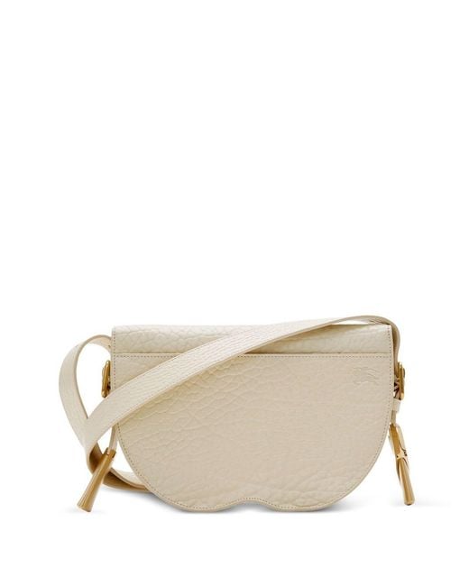 Burberry Natural Leather Chess Satchel Bag