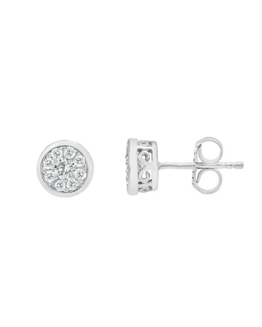 Brilliant Diamond Metallic Sterling 0.50 Carat Lab Grown Diamond Stud Earrings For