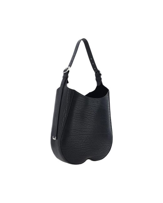 Burberry Black Elegant Medium Raffia Canvas Chess Shoulder Bag