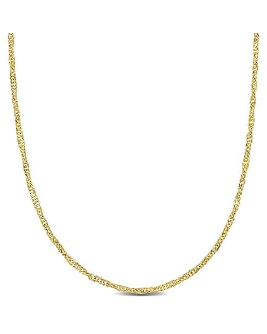 Amour Metallic 1.9Mm Diamond-Cut Singapore Necklace