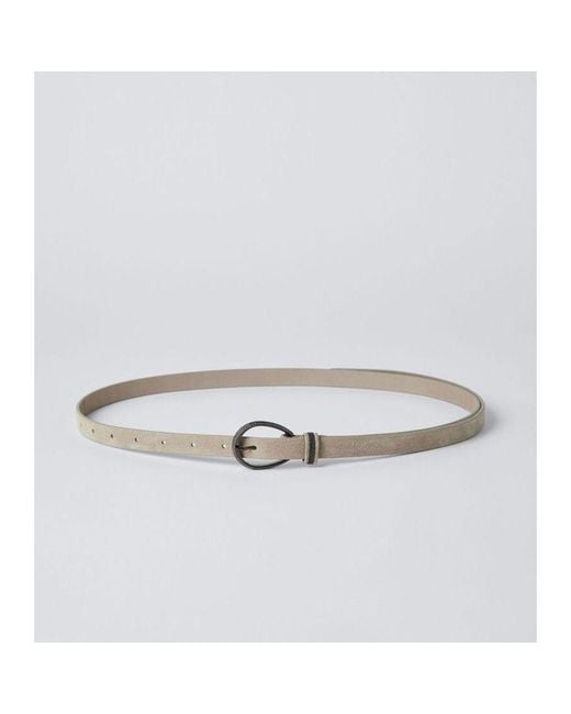 Brunello Cucinelli Metallic Light Leather Belt