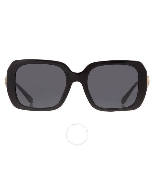 COACH Gray Dark Grey Rectangular Sunglasses Hc8329u 500287 53
