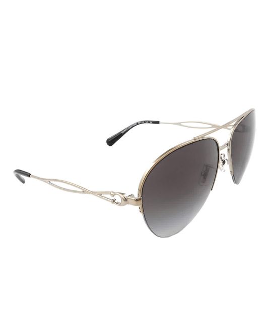 COACH Brown Grey Gradient Pilot Sunglasses Hc7124 90058g 59