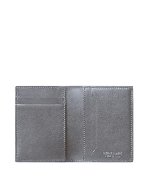 Montblanc Gray Meisterstuck 4810 Leather Card Holder for men