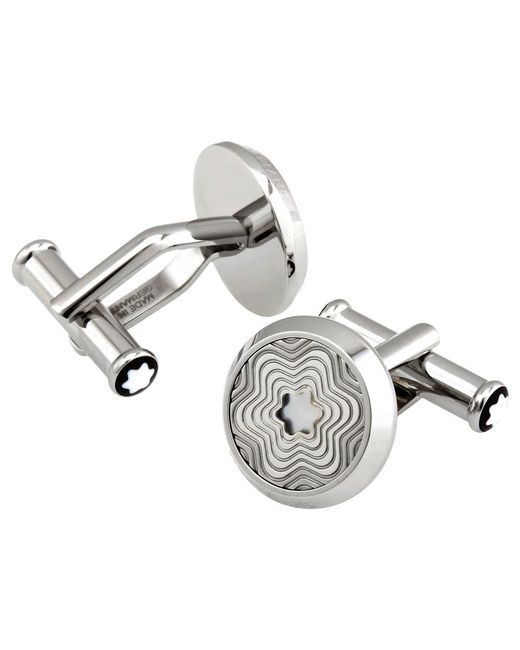 Montblanc Metallic Stainless Steel Cufflink