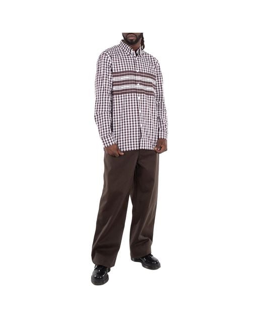 Burberry Gray Straight-Leg Loose-Fit Trousers for men
