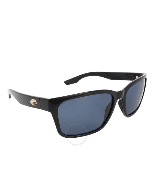 Costa Del Mar Blue Palmas Grey Polarized Polycarbonate Square Sunglasses 6s9081 908103 57