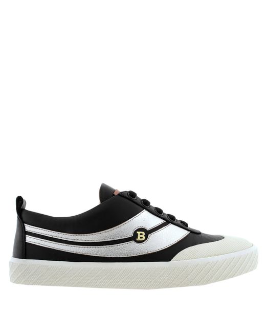 Bally Black Shennon Leather Low-Top Sneakers, Brand Size 38 Us