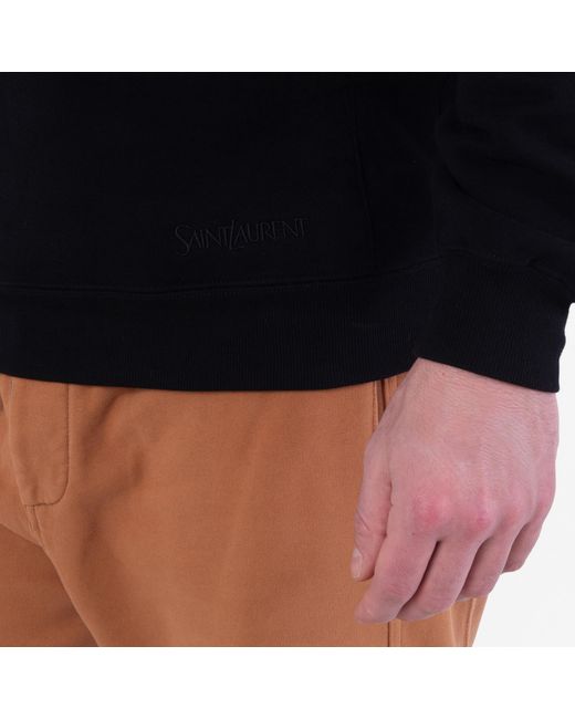 Saint Laurent Blue Half-Zip Hoodie for men
