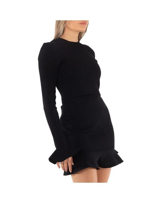 J.W. Anderson Black Cropped Ruffled Cuff Top
