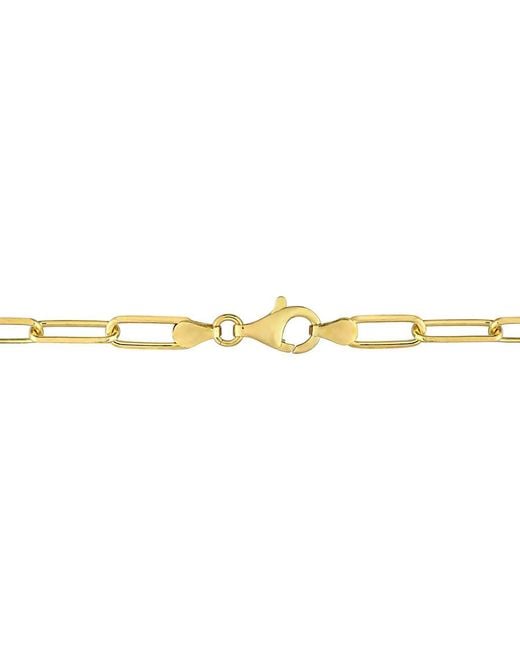 Amour Metallic 5Mm Diamond Cut Paperclip Chain Necklace