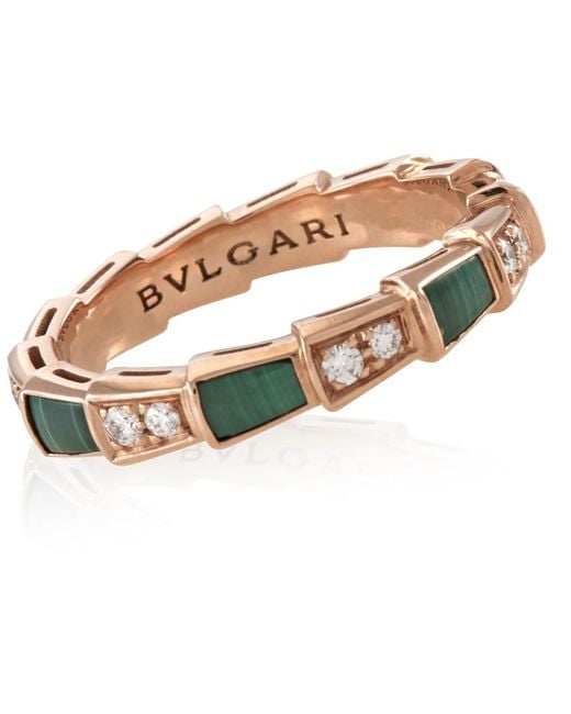 BVLGARI Metallic Serpenti Viper 18Kt Rose Ring for men