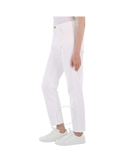Moncler White Straight-leg Trousers