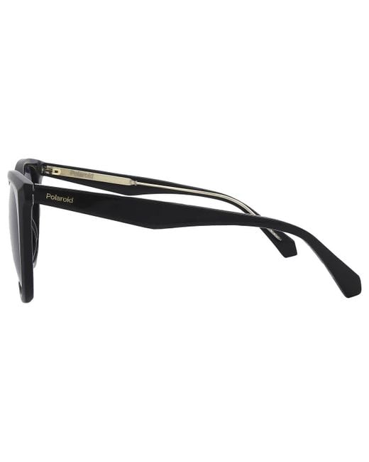 Polaroid Black Core Polarized Grey Shaded Butterfly Sunglasses Pld 4096/s/x 0807 52
