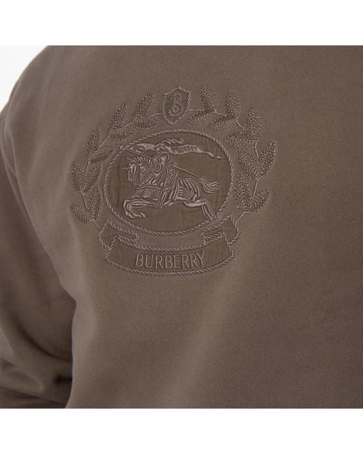 Burberry Green Ekd Embroidered Cotton Sweatshirt for men
