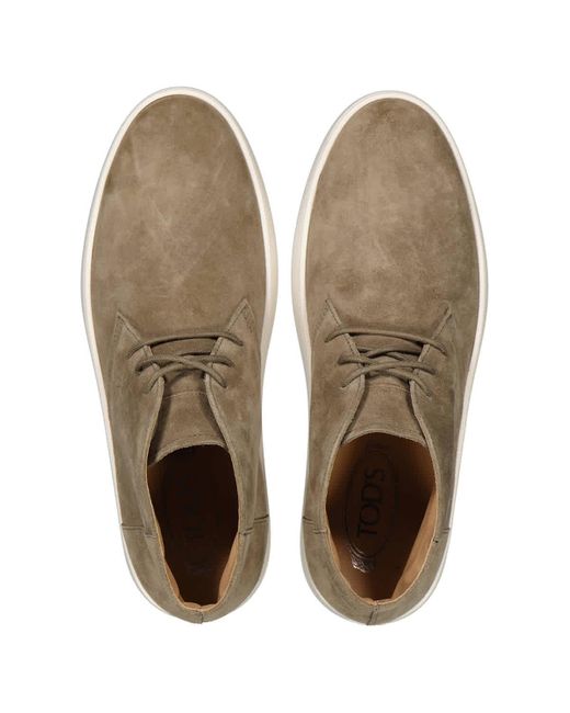 Tod's Gray Suede Desert Boots for men