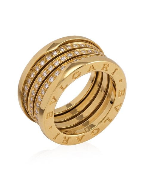 BVLGARI Metallic Ladies 18Kt Diamond Pave Ring, Brand for men