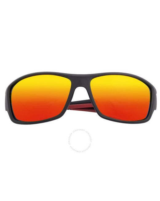 Breed Yellow Aquarius Mirror Coating Wrap Sunglasses Bsg060rd for men