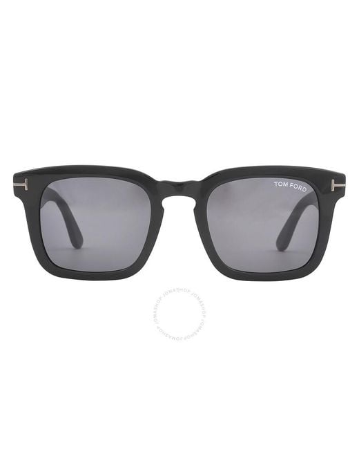 Tom Ford Gray Dax Smoke Square Sunglasses Ft0751-n 01a 50 for men