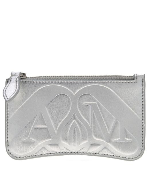 McQueen Gray Seal Card Holder