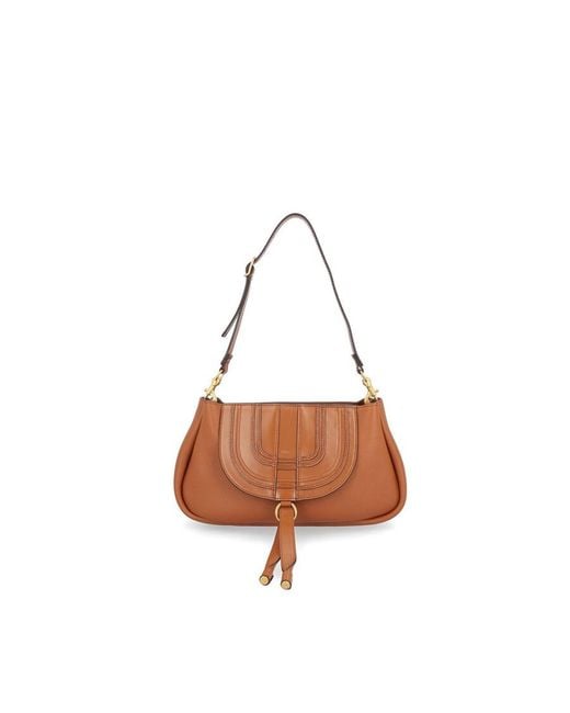 Chloé Brown Chlo Marcie Clutch Bag