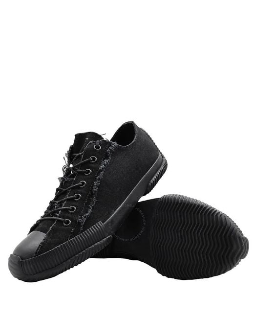 Yohji Yamamoto Black Low Top Lace Up Sneakers for men