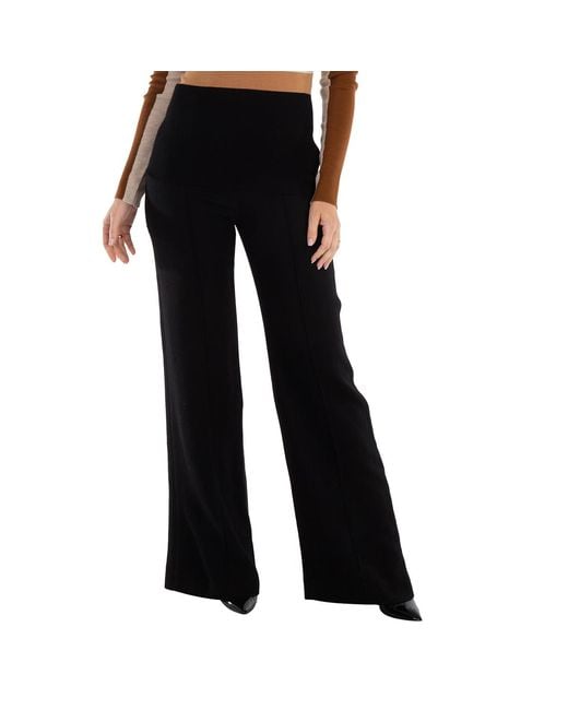 Chloé Black Ladies Wide Leg Flared Trousers, Brand Size 38 (Us