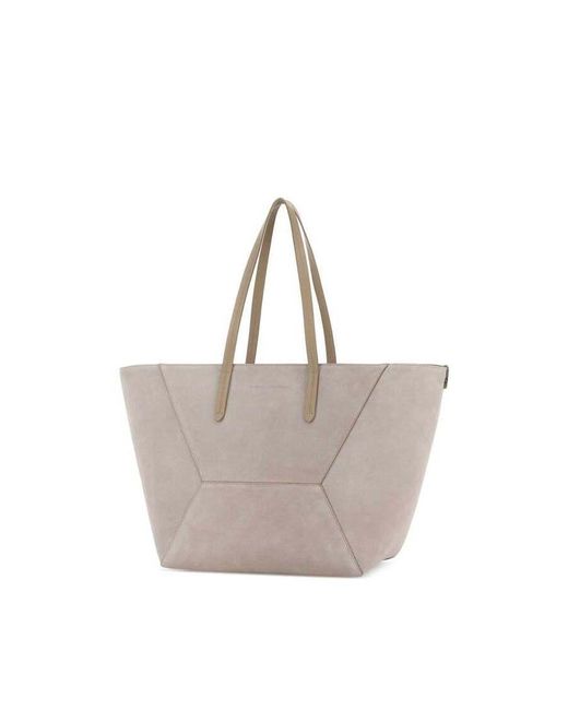 Brunello Cucinelli Gray Dove Shopping Bag