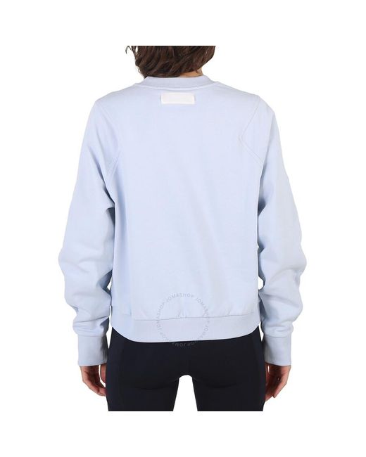 Stella McCartney Blue Logo Print Cotton Sweatshirt