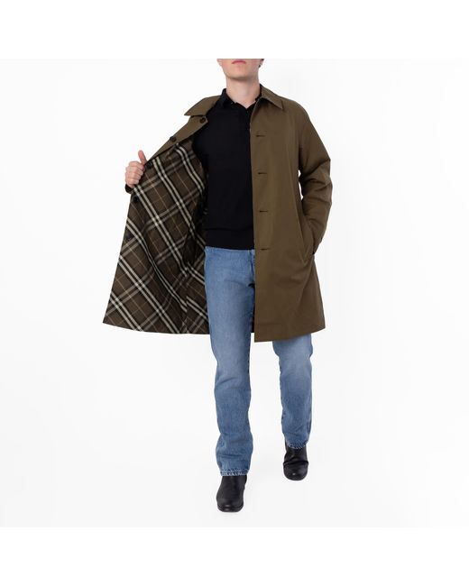 Burberry Green Reversible Trench Coat, Brand Size 52 Us for men