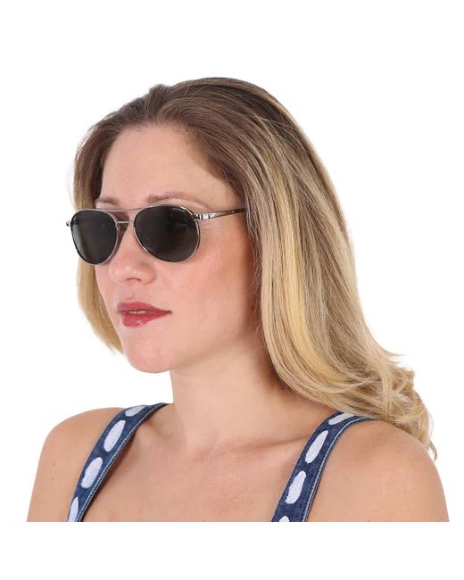 Polaroid Black Polarized Pilot Sunglasses