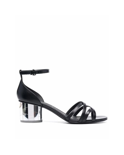 Ferragamo Black Strap-Detail Open-Toe Sandals