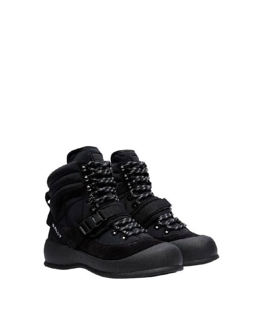 Bally Black Mounty-T Frei Lace-Up Boots, Brand Size 35 Us