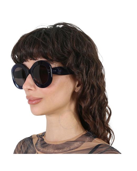 Alaïa Blue Azzedine Grey Oversized Sunglasses Aa0003s-003 52