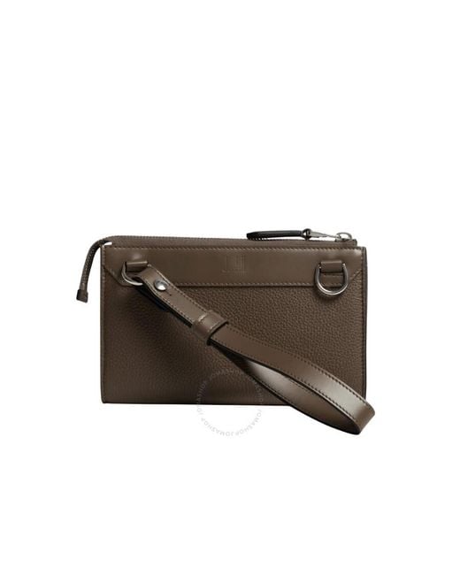 Dunhill Brown 1893 Harness West End Leather Messenger Bag for men