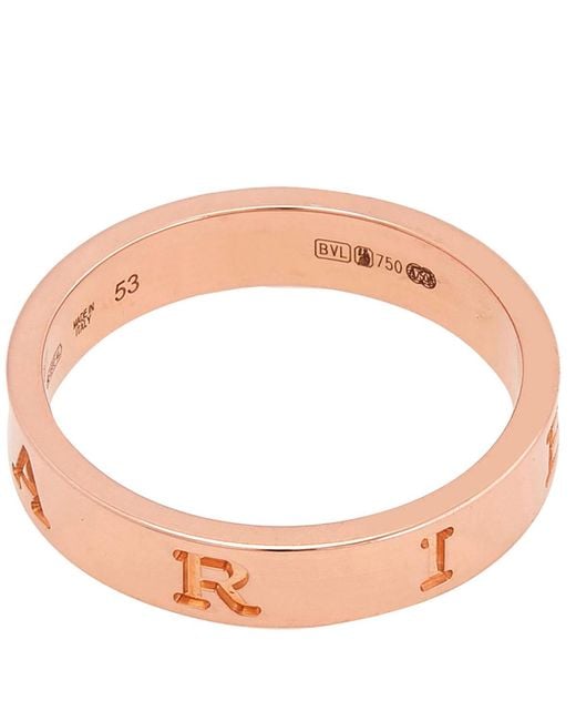 BVLGARI Natural B.Zero1 Essential 18 Kt Rose Band Ring, Size 57 (Us 8)