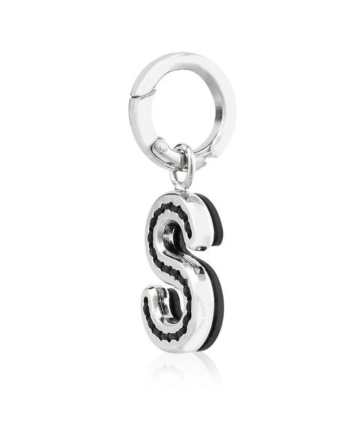 Burberry White Leather-topstitched 's' Alphabet Charm