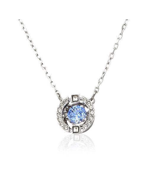 Swarovski Metallic Ladies Rhodium Plated Sparkling Dance Round Set