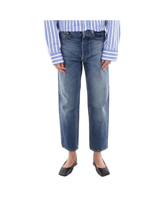 J.W. Anderson Blue Jw Anderson Cropped Straight-Leg Jeans