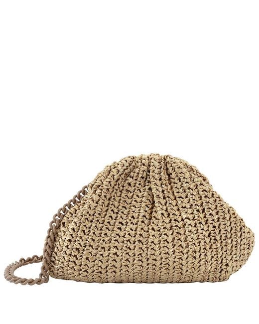 Maria La Rosa Metallic Mini Game Crochet Glow Clutch