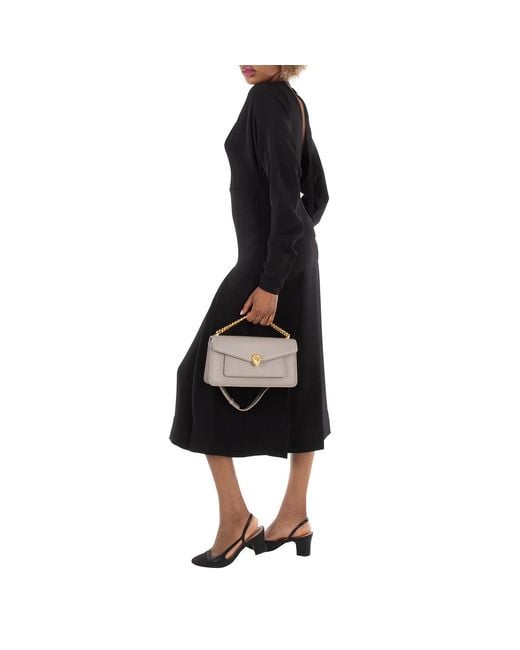 BVLGARI Gray East-West Serpenti Shoulder Bag