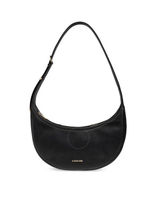 Michael Kors Black Medium Avra Leather Crossbody Bag