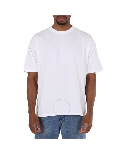424 White Off Logo Crew T-shirt for men